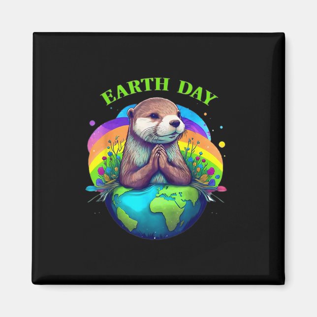 Imã Planeta do Dia da Terra Aniversário do Dia da Terr (Frente)