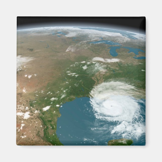 Imã Planeta Panorâmico Terra E Os Eua. (Frente)