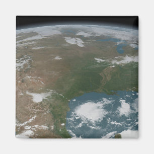 Imã Planeta Panorâmico Terra E Os Eua. 2