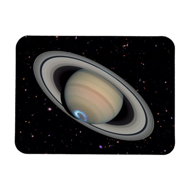 Ímã Planeta Saturno Starry Sky (Horizontal)