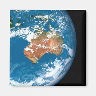 Imã Planeta Terra Mostrando Nuvens Sobre A Austrália.