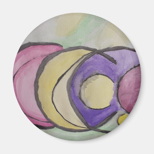 Imã Planetas Abstrato de Arte (Frente)