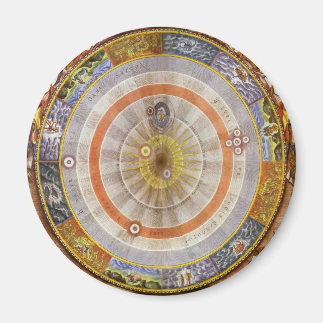 Imã Planisferio Copernicano Celeste de Astronomia Anti (Frente)