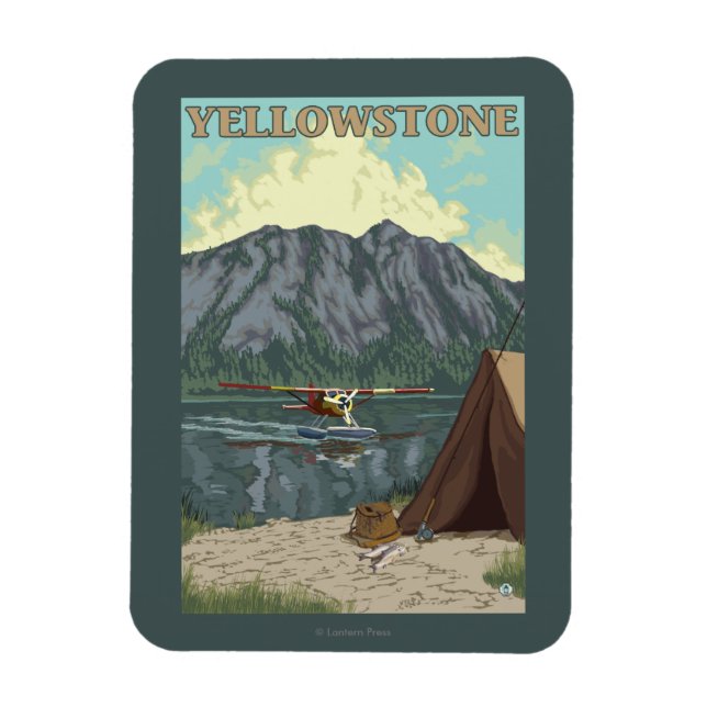 Ímã Plano Bush e Pesca - Nacional Yellowstone (Vertical)