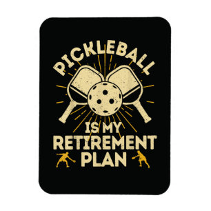 Ímã Plano de Aposentadoria Engraçado de Pickleball Vin