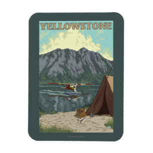 Ímã Plano de Bush & pesca - nacional de Yellowstone