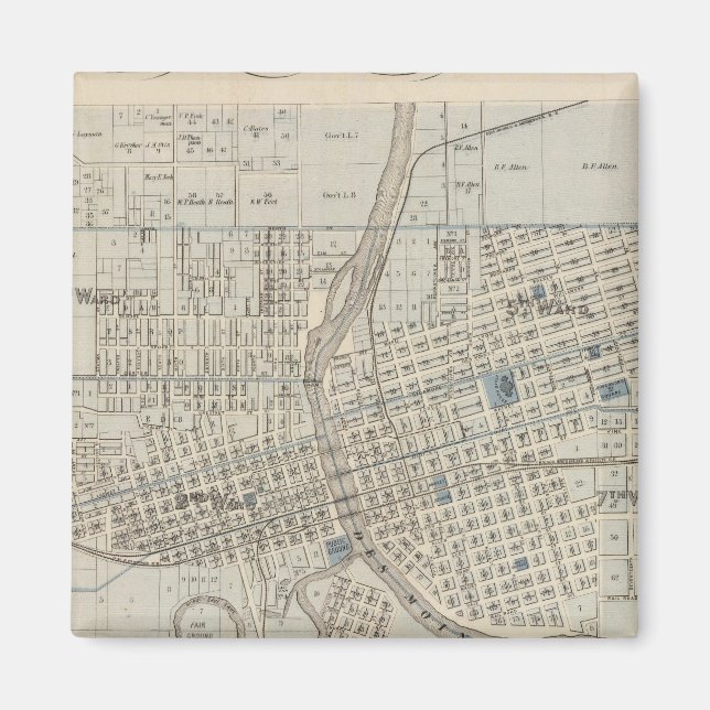 Imã Plano de Des Moines, Condado de Polk, Iowa (Frente)