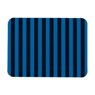 Ímã Plano de Fundo de Stripes Verticais Azul Personali