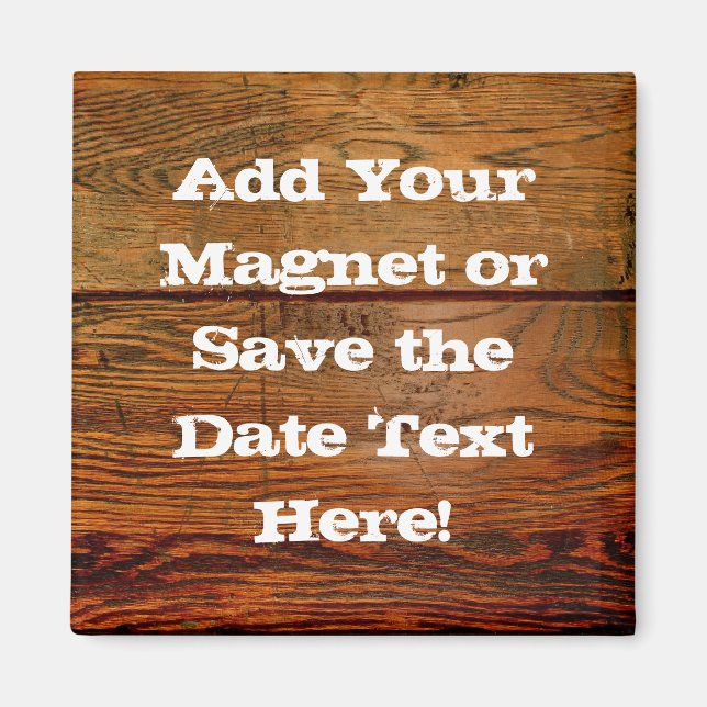 Imã Plano de Madeira Móvel Mole Personalizado (Frente)
