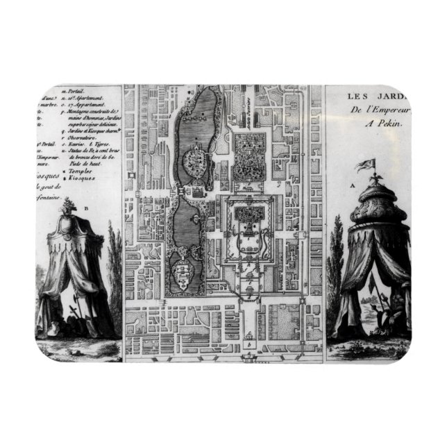 Ímã Plano dos Jardins do Imperador de Pequim, de (Horizontal)