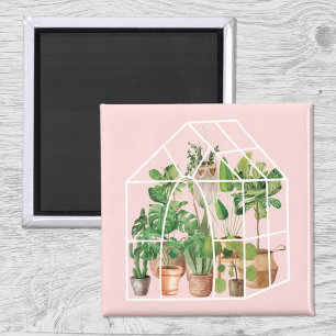 Imã Planta Tropical de Watercolor