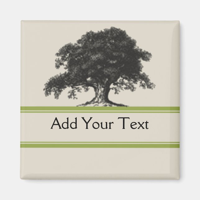 Imã Plantação de árvores de carvalho em verde (Frente)