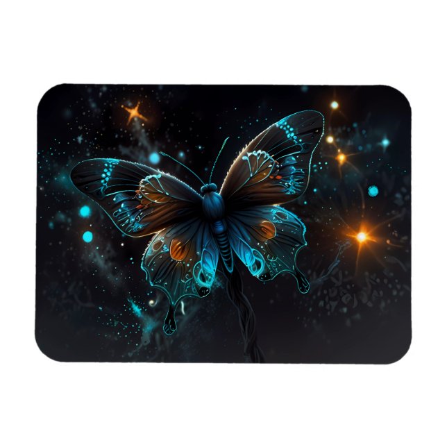 Ímã Plantas crescendo num mundo com bioluminescência (Horizontal)