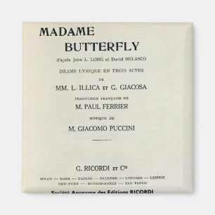 Imã Playbill for Madame Butterfly por Giacomo