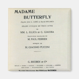 Imã Playbill para a senhora Borboleta por Giacomo