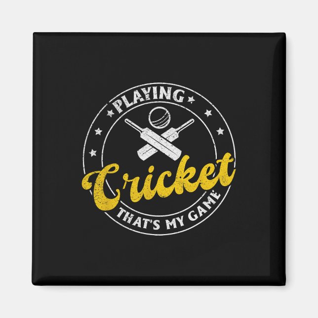 Imã Playing Cricket That's My Game - Cricketing Cricke (Frente)