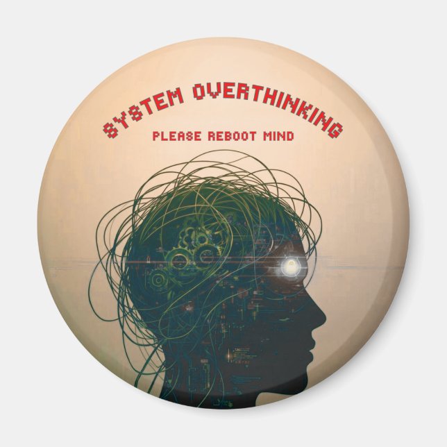 Imã Please Reboot Mind | Digital Logic Magnet (Frente)