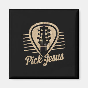 Imã Plectro de Violão Jesus Música Pastor Feliz Dia de