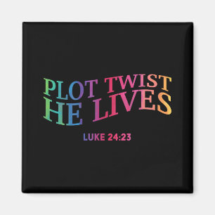 Imã Plot Twist Ele Vive Páscoa Engraçada Cristã Jesus
