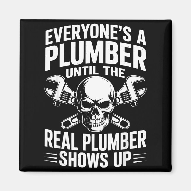Imã Plumber Art For Men Women Plumbing Pefitter Plumbe (Frente)