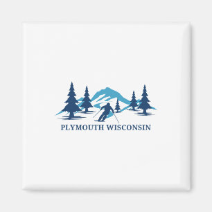 Imã Plymouth Wisconsin Estação de Esqui Esquiando Esqu