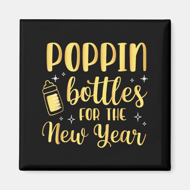 Imã Pn Bottles For The New Year Pregnancy Announcement (Frente)
