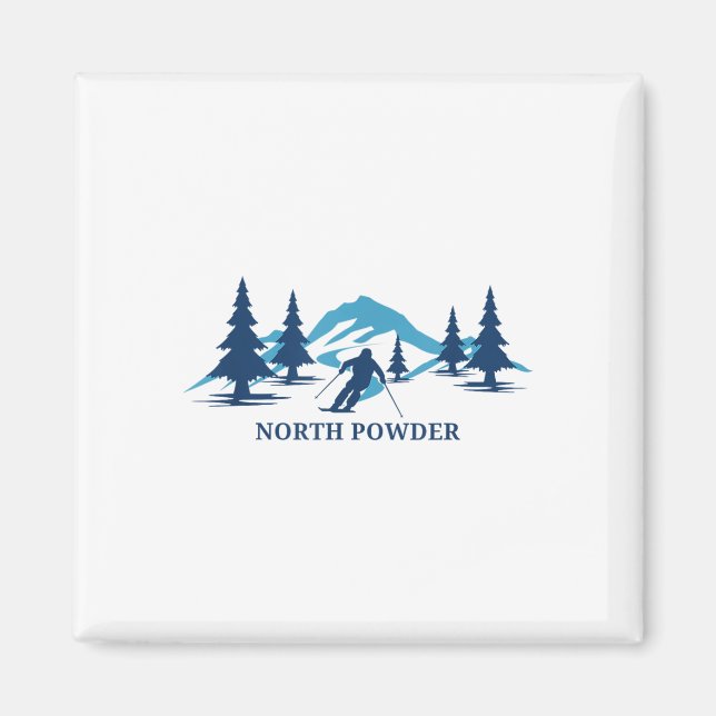 Imã Pó Norte Oregon Ski Resort Skiier _1 (Frente)