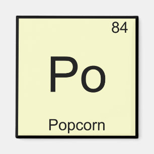 Imã Po - Popcorn Funny Chemistry Element Symbol Tee