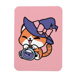 Ímã Poção de Bruxa Listrada – Design de Gato Fofo de H