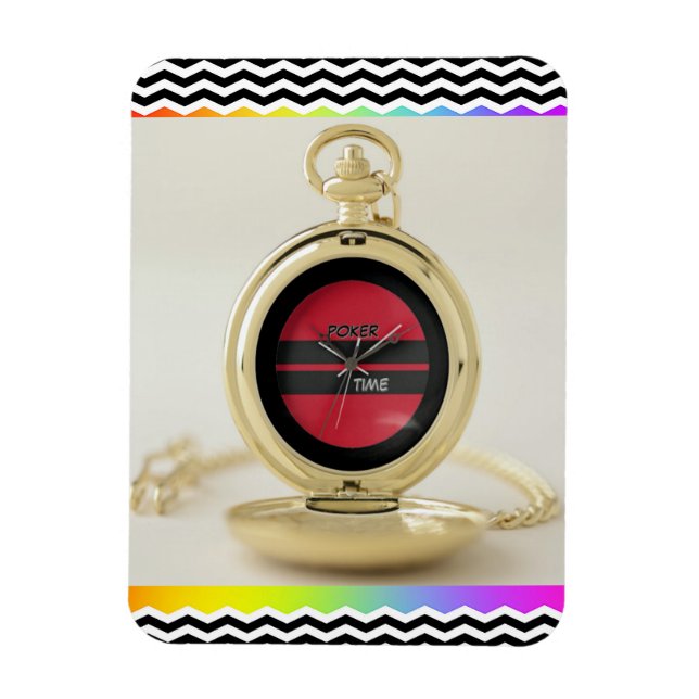 Ímã Pocket Watch Poker Time  Refrigerator  (Vertical)