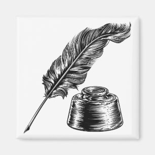 Imã Poço da caneta e da tinta da pena de Quill
