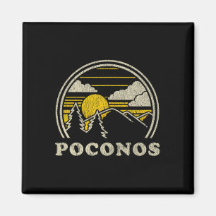 Imã Poconos Pensilvânia Pa Camiseta Vintage Caminhada