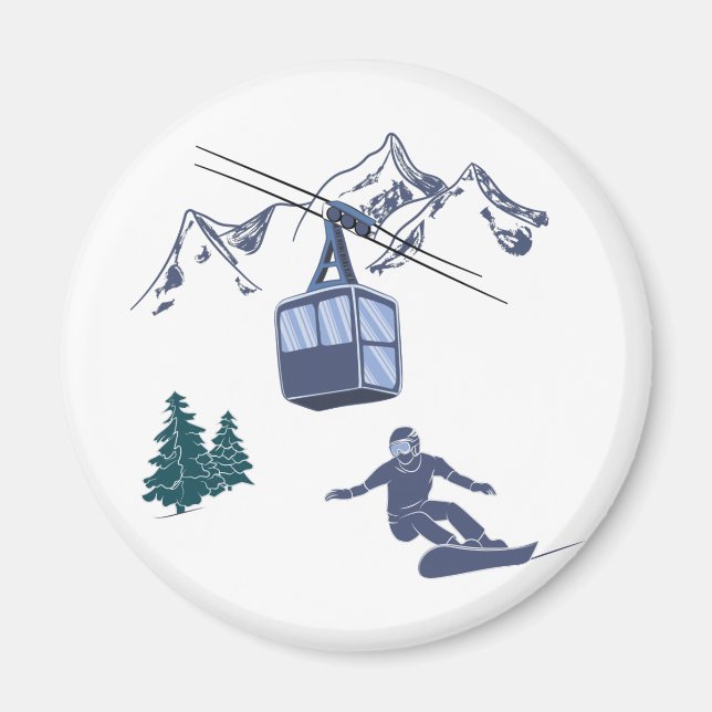 Imã Poder do Snowboarder para o Servidor de Esqui do P (Frente)