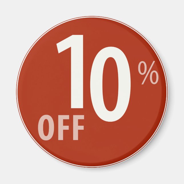 Imã Poderoso sinal de 10% OFF SALE - Magnets (Frente)