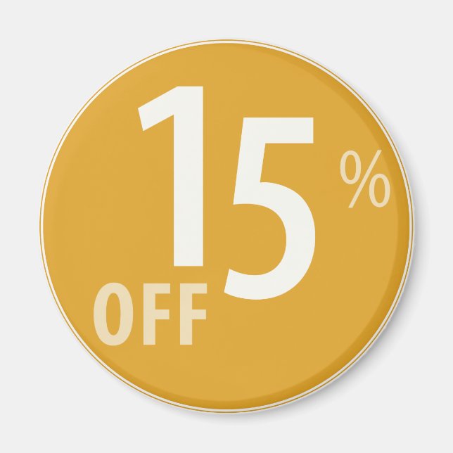 Imã Poderoso sinal de 15% OFF SALE - Magnets (Frente)