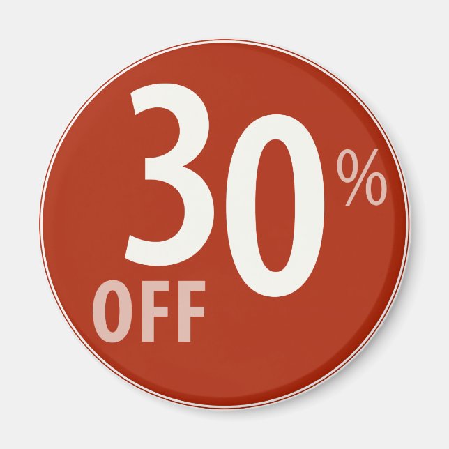 Imã Poderoso sinal de 30% OFF SALE - Magnets (Frente)