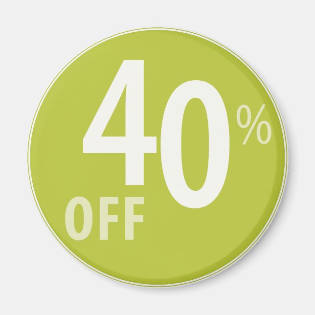 Imã Poderoso sinal de 40% OFF SALE - Magnets (Frente)