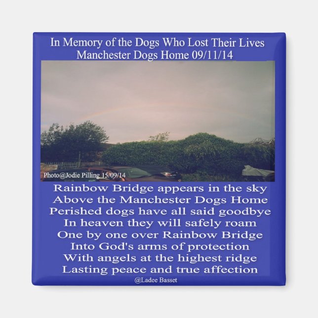 Imã Poema da Ponte Magnet Manchester Rainbow (Frente)