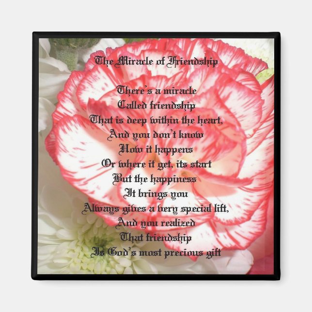 Imã Poema de Amizade Inspiradora (Frente)