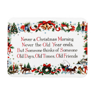 Ímã Poema de Natal Vintage