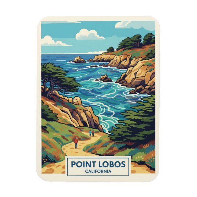 Ímã Point Lobos Viagem Califórnia (Vertical)