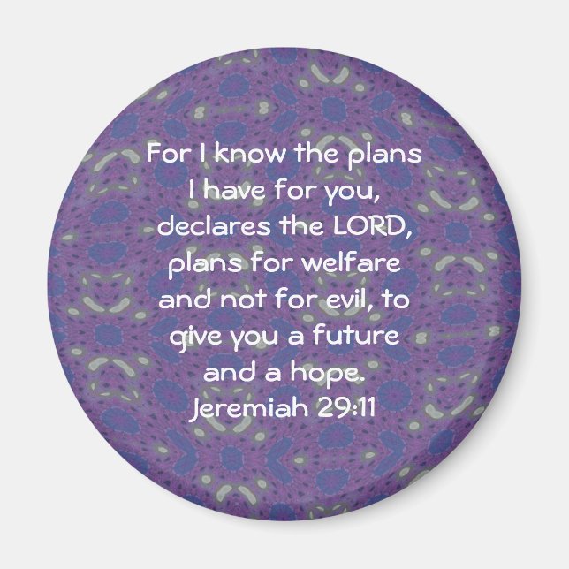 Imã Pois eu sei os planos que tenho - Jeremiah 29:11 (Frente)