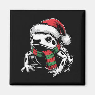 Imã Poison Dart Sapo Xmas Santa Hat Scarf Christmas Co