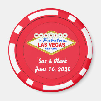 Imã Poker Chip Magnet Casado em Las Vegas
