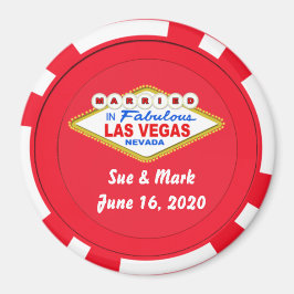 Imã Poker Chip Magnet Casado em Las Vegas