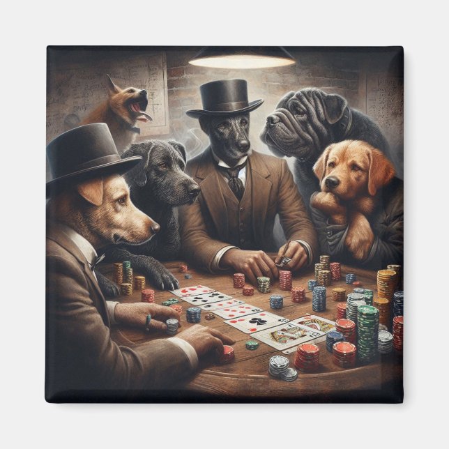 Imã Poker Dogs Magnet (Frente)
