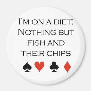 Imã Poker T-shirts: "Nada além de peixe e batatas frit