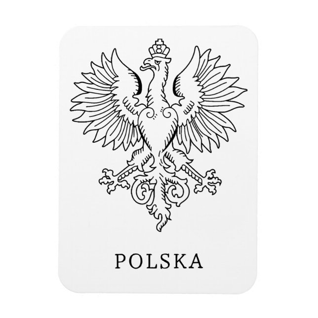 Ímã Poland's White Eagle Contemporary State Emblem  (Vertical)