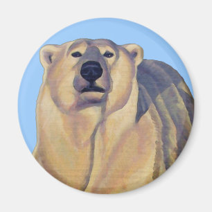 Imã Polar Bear Art Fridge Magent Wildlife Art Gifes