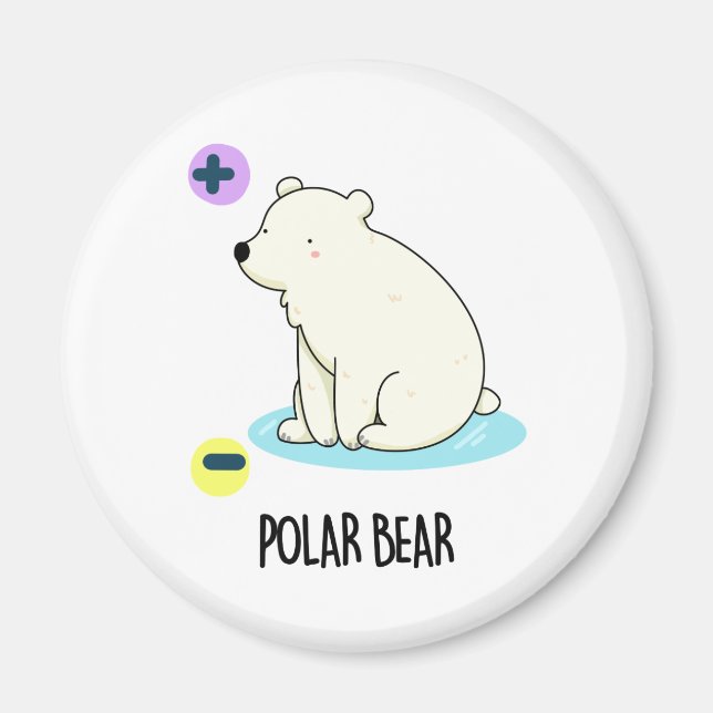 Imã Polar Bear Engraçado Ciência (Frente)